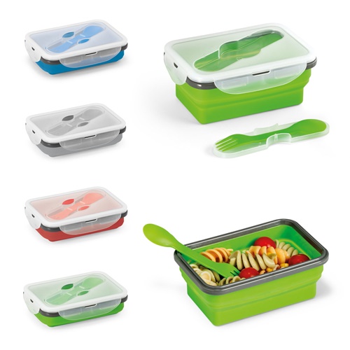 Lunch Box. Boîte hermétique rétractable en silicone et PP 640 mL