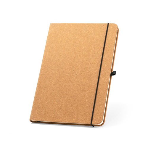 Bloc-notes A5 avec couverture rigide en cuir (70% recyclé) avec pages lignées