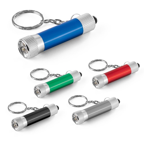 Porte-clés en aluminium avec lampe de poche 3 LED