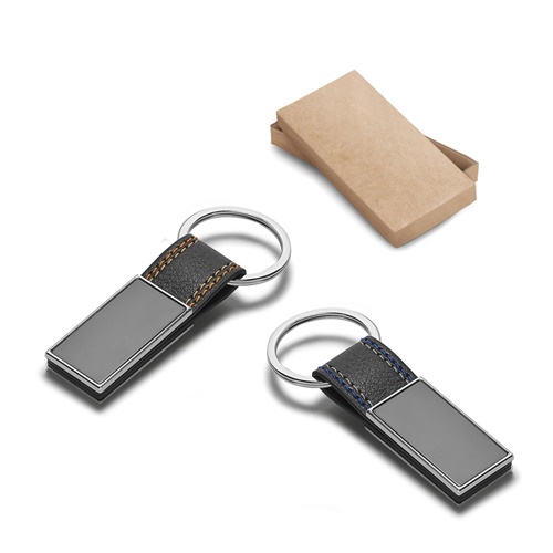Porte-clés en métal et PU