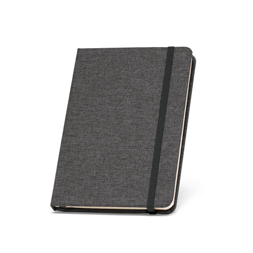 Bloc-notes de notes A5 en polyester recyclé (100% rPET) avec pages lignées