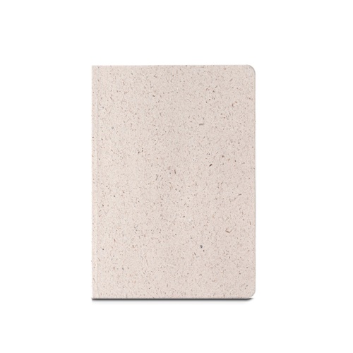 ORGANIC SEMI-RIGID. Bloc-notes A5 avec couverture semi-rigide en matière organique d'éléphant (80%)