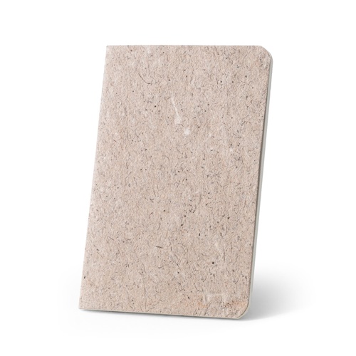 TEAPAD SOFT. Bloc-notes A6 avec couverture souple fabriquée à partir de déchets de feuilles de thé (65%)