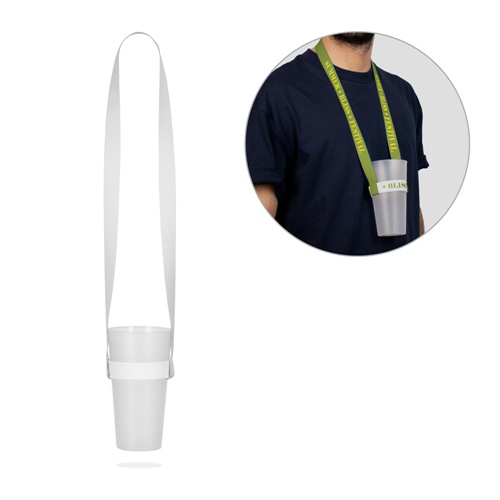 Lanière SET SUBLIMATION Long II (20 mm) Duo avec porte-gobelet élastique sublimé