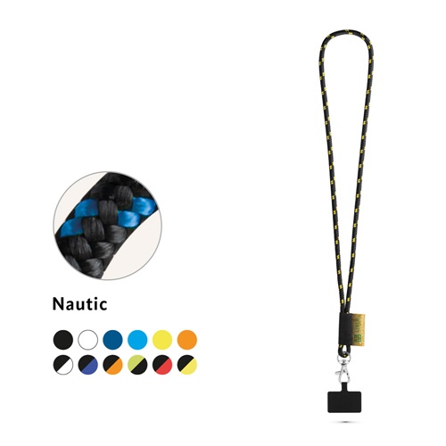 SET Lanière NAUTIC Longue (Ø 7 mm) avec mousqueton à porte de 9 mm et support pour téléphone portable