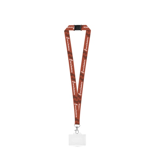 Lanière SUBLIMATION Long II (20 mm) avec mousqueton à déclenchement de 20 mm, fermoir de sécurité et porte-badge/carte rigide 91 x 68 mm