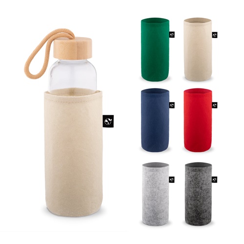Housse en feutre recyclé (100% rPET), idéale pour les bouteilles