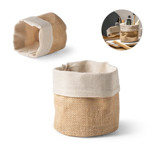 Sac multi-usage en coton (120g/m²) et toile de jute (260g/m²)