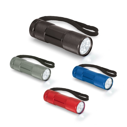 Lampe de poche en aluminium avec 9 LED