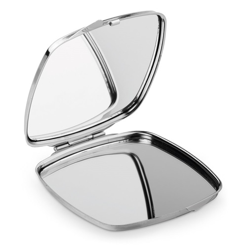 Double miroir de sac à main en métal
