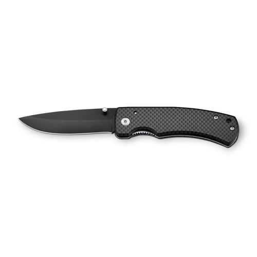 Couteau de poche en aluminium recouvert de fibre de carbone