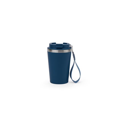 Gobelet de voyage en acier inoxydable (90 % recyclé) et paroi extérieure en PP, avec finition mate 440 mL