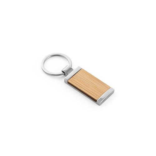 Porte-clés rectangulaire en bambou
