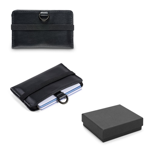 Porte-cartes en cuir avec blocage RFID pour 10 cartes