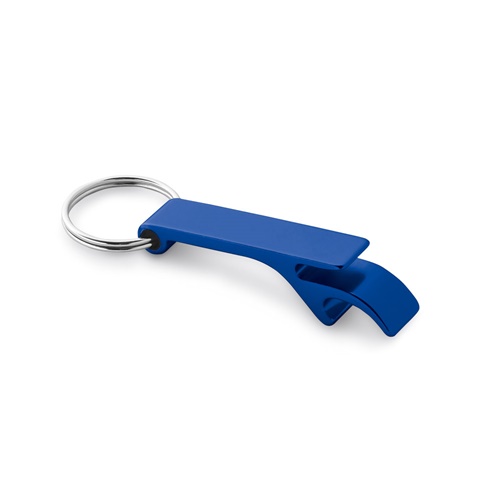 Porte-clés avec décapsuleur en aluminium recyclé (100% rAL)