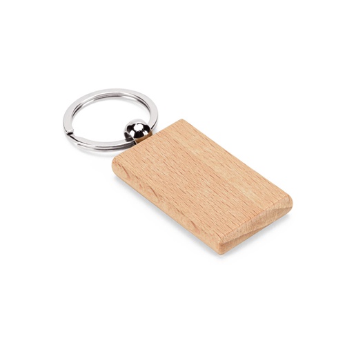 Porte-clés rectangulaire en bois de hêtre