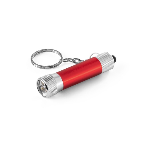 Porte-clés en aluminium (92 % recyclé) avec lampe de poche LED à 3 lumières