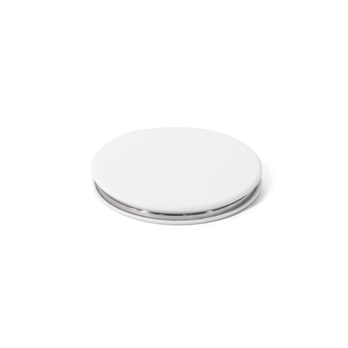 Miroir rond double face avec extérieur en PU mat