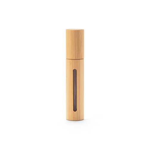 Atomiseur de parfum rechargeable avec boîtier en bambou naturel