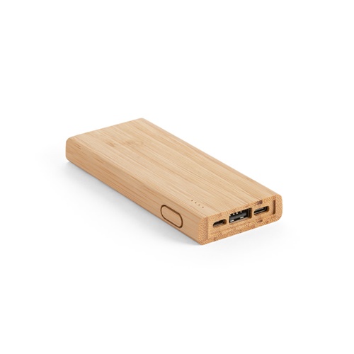 Power bank 5 000 mAh en bambou