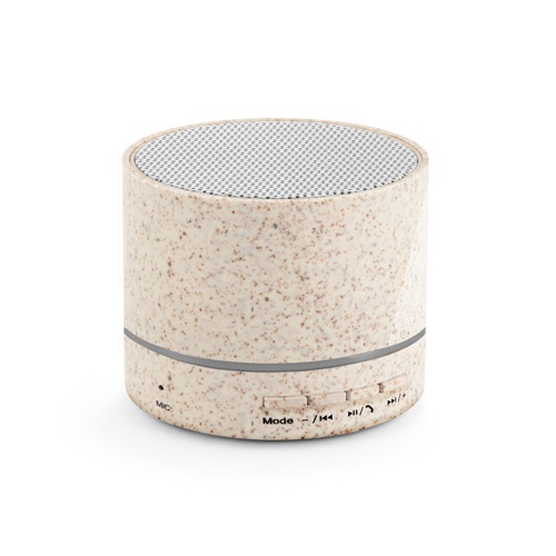 Haut-parleur portable 3W avec 4h30m d'autonomie en fibre de paille et ABS recyclé (100 % rABS)