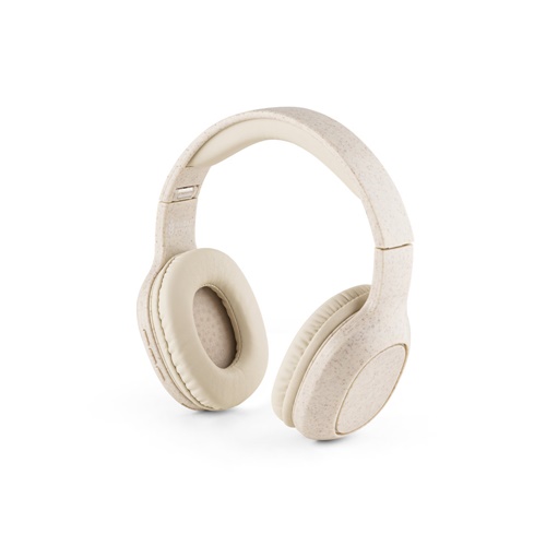Casque sans fil pliable avec autonomie de 4 heures en paille de blé et ABS