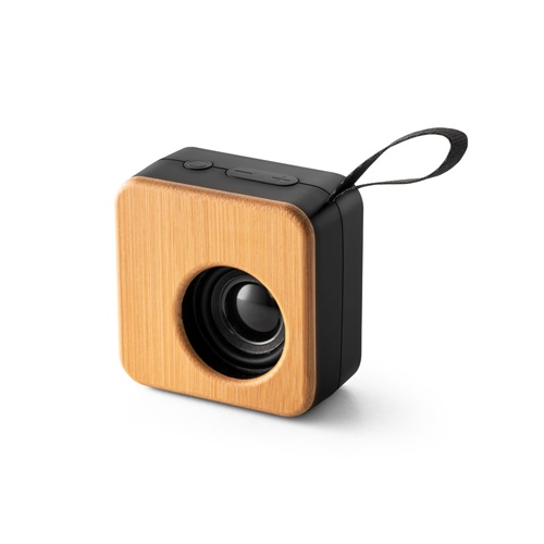 Enceinte portable 3W avec 4h d'autonomie en bambou et ABS recyclé (100 % rABS)