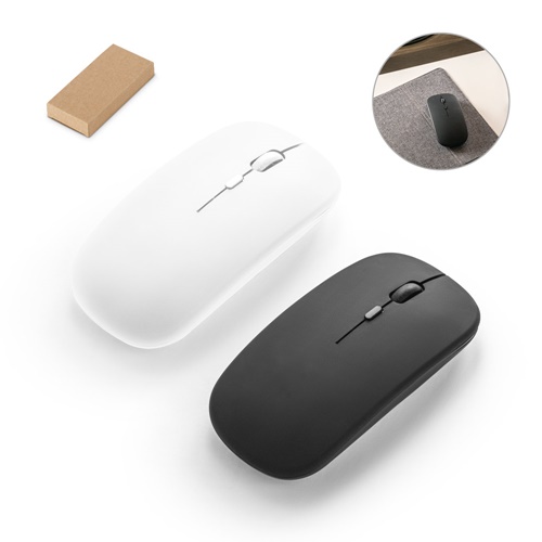 Souris sans fil avec batterie 500mAh en ABS recyclé (100 % rABS)