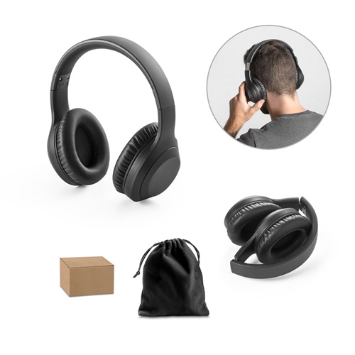 Casque sans fil pliable avec ANC et 15 heures d'autonomie en ABS recyclé (100 % rABS)