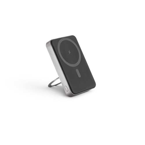 WARSHEL 10. Batterie nomade magnétique de 10 000 mAh avec chargeur sans fil ultrarapide de 15 W en ABS recyclé (100 % rABS) avec support