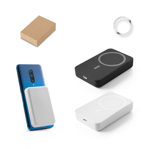 AMPERE 10. Batterie nomade magnétique de 10 000 mAh avec chargeur sans fil ultrarapide de 15 W en ABS recyclé (100 % rABS)