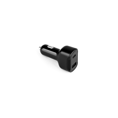 Adaptateur allume-cigare avec port USB-A 18W et USB-C 20W en ABS recyclé (100 % rABS)