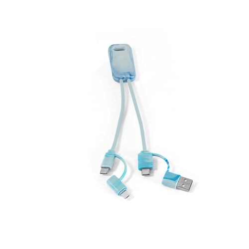 Câble USB 6-en-1 ultra-rapide en PET recyclé (100 % rPET)