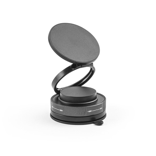 Support magnétique pour téléphone portable avec système de fixation à vide pour surfaces lisses et non lisses (rotation à 360°)