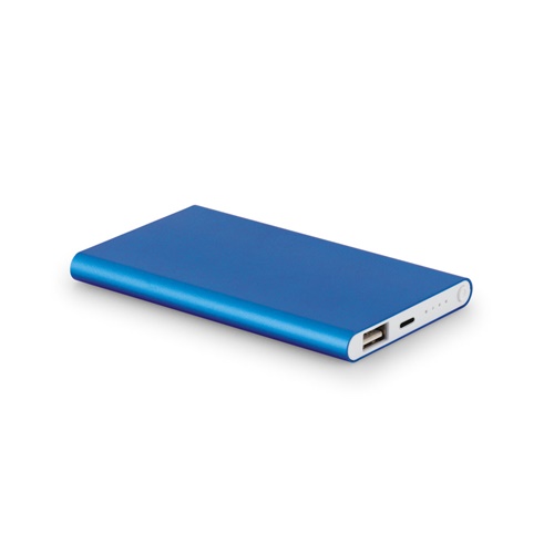 Power bank Slim de 4 000 mAh en ABS recyclé (70 % rABS) et aluminium recyclé (30 % rAL)