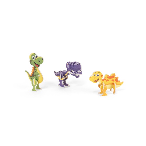 Puzzle 3D en papier en forme de dinosaure