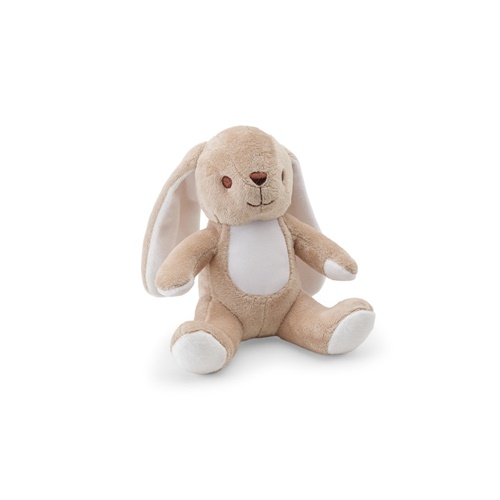 Peluche en polyester en forme de lapin, avec son propre tissu pour la personnalisation