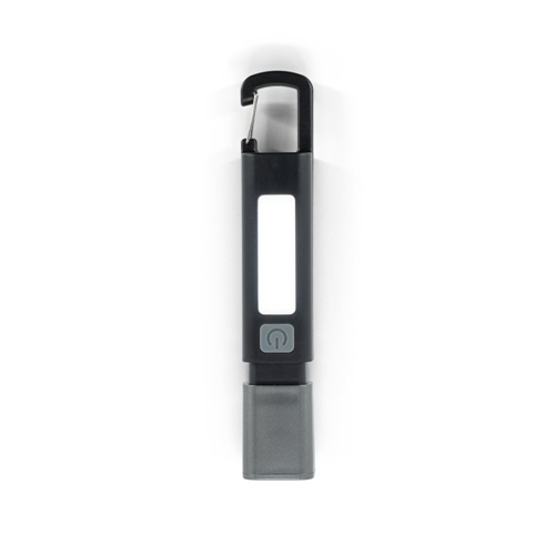 Lampe de poche en ABS, avec une LED de 2 W (53 lumens) à l'avant et une ampoule COB (53 lumens) sur le dessus