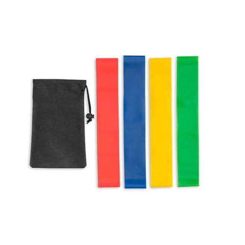 Jeu de bandes élastiques avec pochette en non-tissé