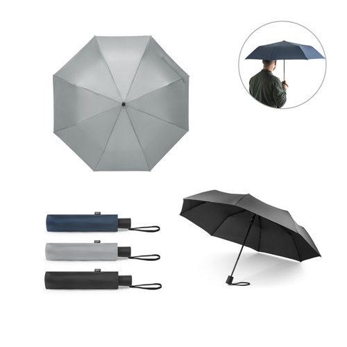 Parapluie pliable en polyester recyclé (100% rPET) pongé 190T avec ouverture automatique