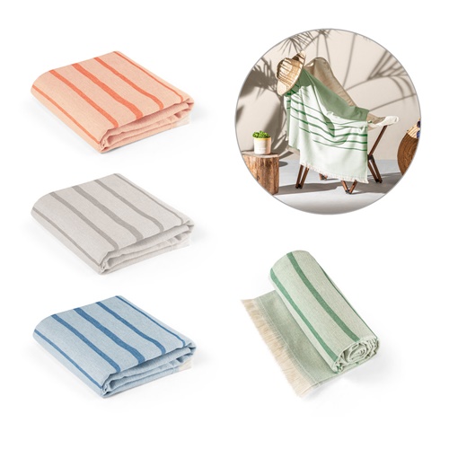 Serviette multifonctionnelle (260 g/m²) composée de coton léger et résistant (90%) et de coton recyclé (10%)