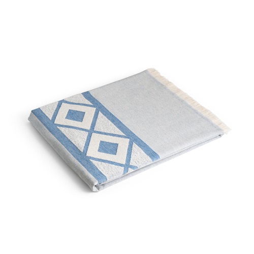 Serviette de toilette multifonctionnelle et de bain (350g/m²) en coton léger et résistant (85%) et en coton recyclé (15%)