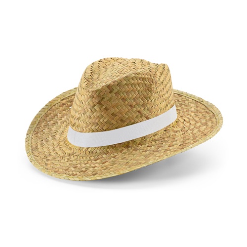 JEAN RIB. Chapeau de paille naturelle avec élastique sublimé