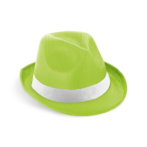 MANOLO POLI. Chapeau en PP avec ruban en polyester blanc