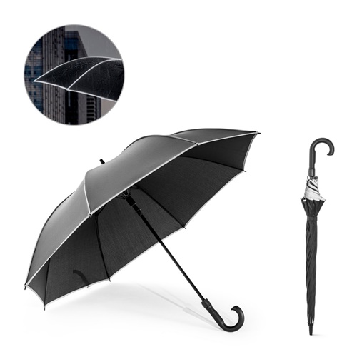 Parapluie 27" en polyester recyclé (100% rPET) pongé 190T coupe-vent