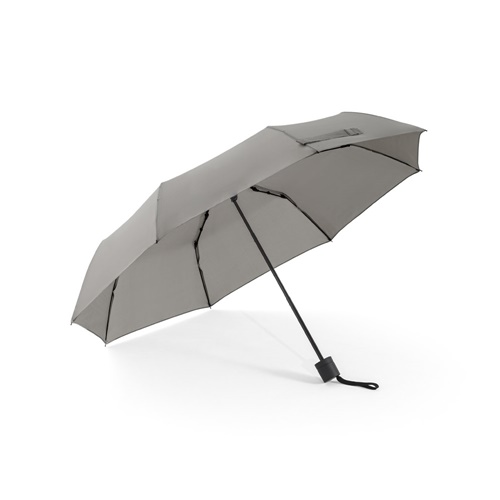 Parapluie 21" en polyester recyclé (100% rPET) pongé 190T, pliable en 3 parties